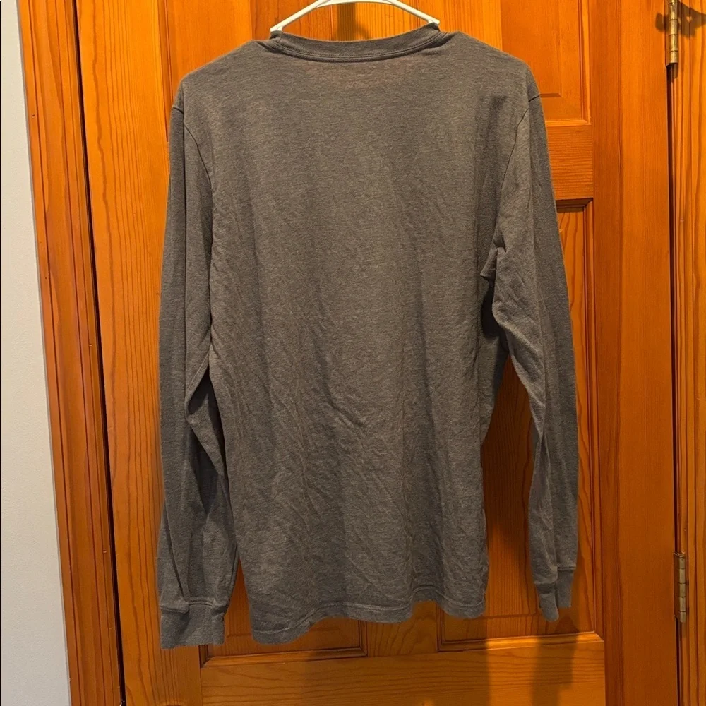 The North Face Men’s Box Logo Dark Grey Long Sleeve T-Shirt Size Small